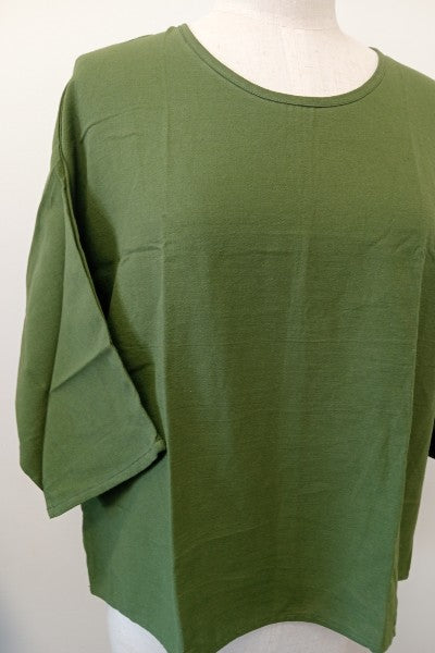 Dolman Sleeve Plain Cotton Top