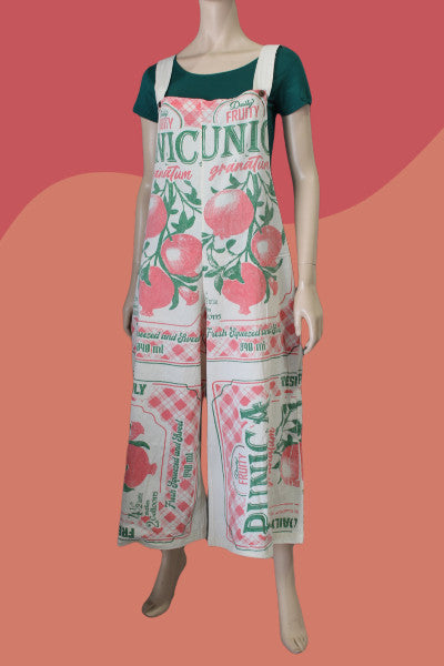 Flour Print Long Dungarees Jumspuit