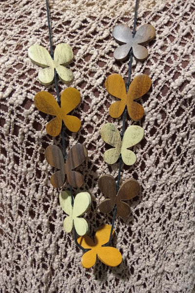 Butterfly Wood Necklace IN 3 COLOURS