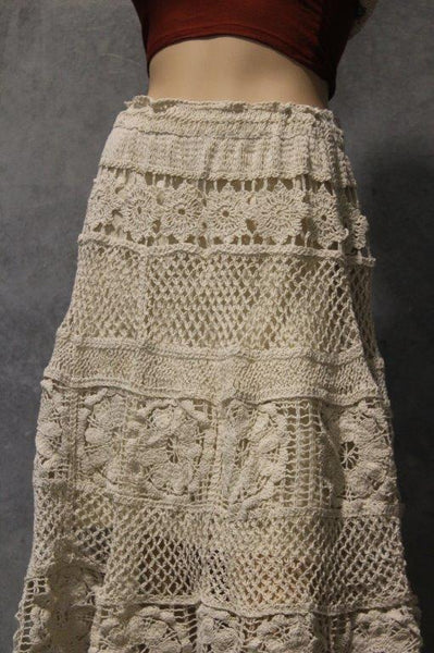 Crochet Lace Midi Skirt