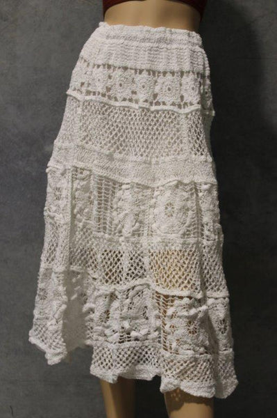 Crochet Lace Midi Skirt