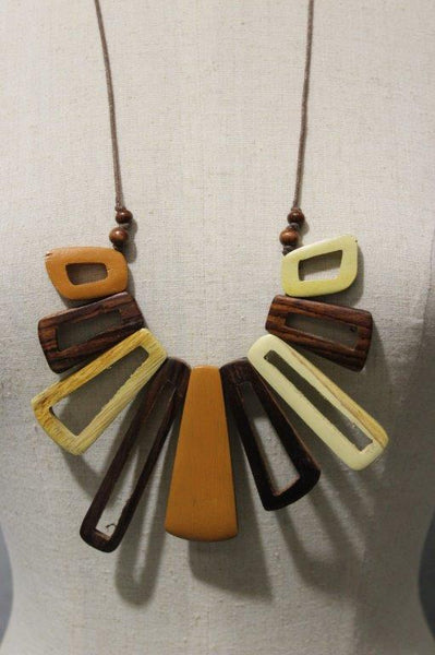 Rectangle Window Necklace IN 3 COLOURS