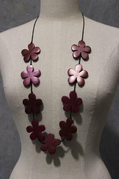 Pop Flower Wood Necklace IN 3 COLOURS