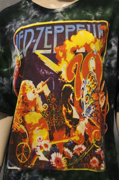 Zeppelin Concert Poster Unisex Cotton Stonewash Tee by No Time