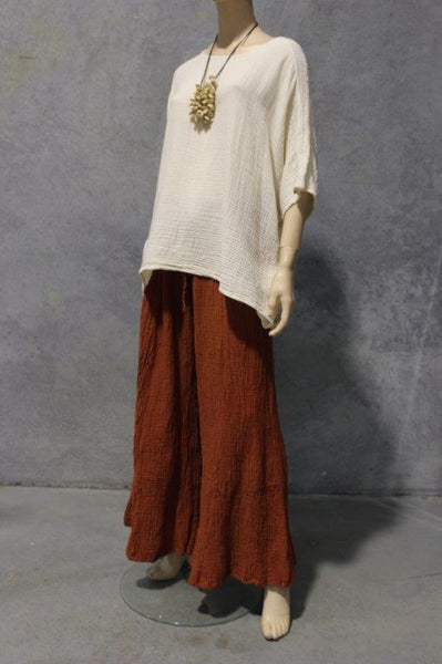 Cheesecloth Wide Leg Pants