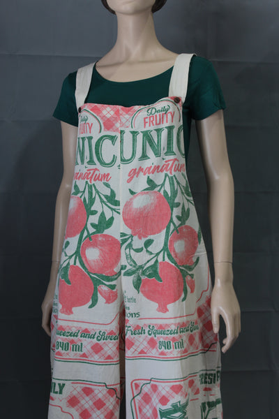 Flour Print Long Dungarees Jumspuit