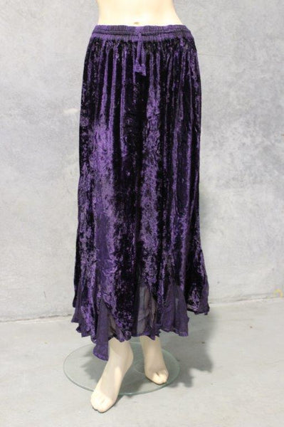 Velvet Skirt w Chiffon Godets