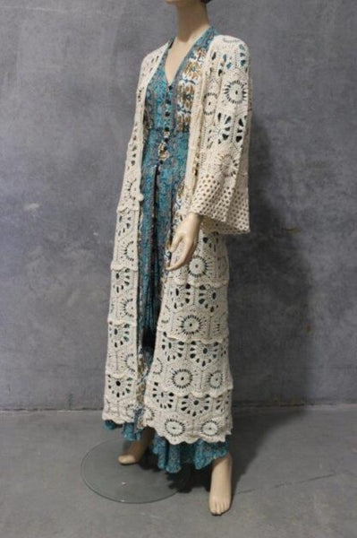 Long Lace Kimono Jacket/Duster Coat