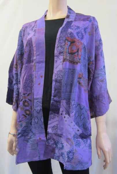 Patchwork Overdyed Rayon Kimono (Each Item Unique)