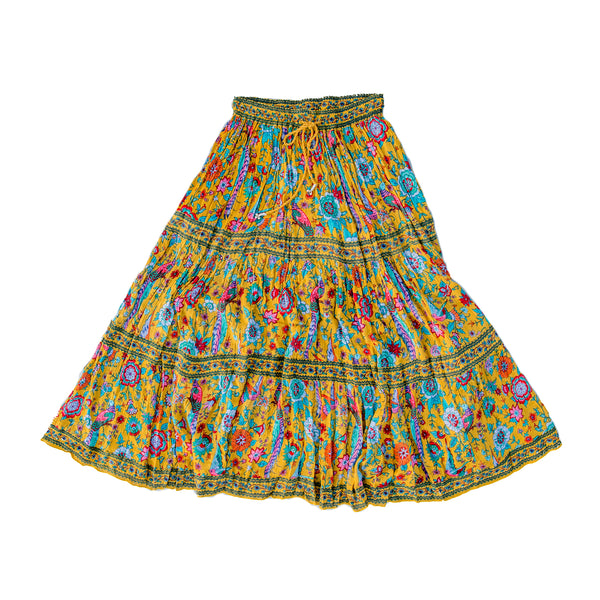 Lyrebird Bloom Crepe Maxi Skirt