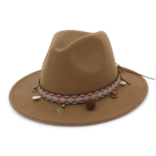 Santa Fe Western Hat w Shell and Coin Hatband