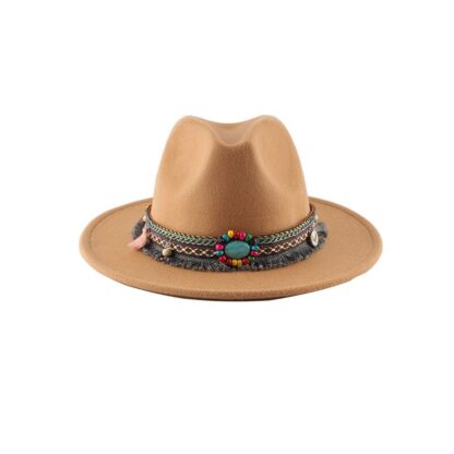 Santa Fe Western Hat w Turq and Tassel Hatband