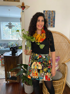 Frida Garden Print Mini Skirt