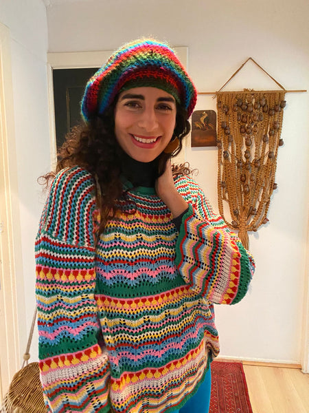 Friday I'm in Love- Crochet Stripe Sweater