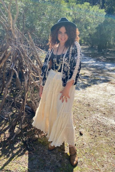 NEW! Cotton Tiered Circle Gypsy Skirt
