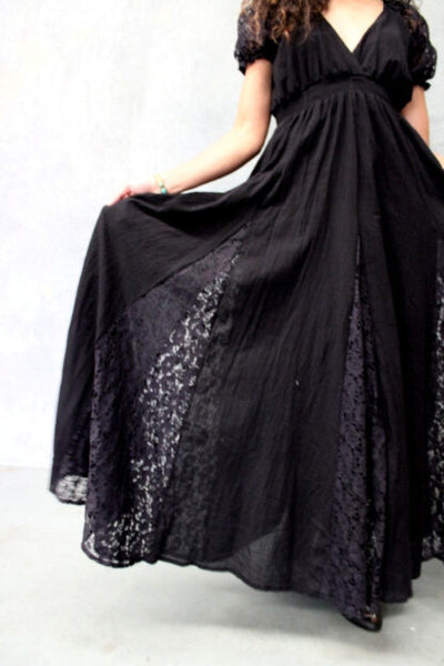CALICO RESTOCKED! Calico Lace Peasant Dress