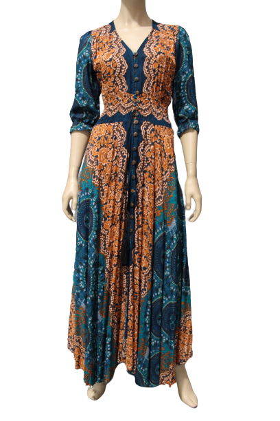 Button Through festival Maxi Dress (DOILY BACK IN 4 COLS) – Ruby Street ...