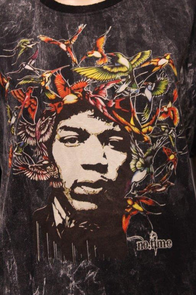 Jimi Hendrix Unisex Stonewash Cotton Tee by No Time