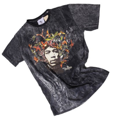 Jimi Hendrix Unisex Stonewash Cotton Tee by No Time