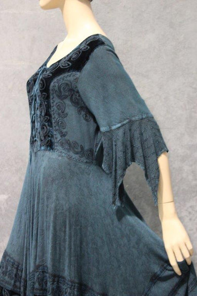 Medieval Lace Up Tea Length Dress