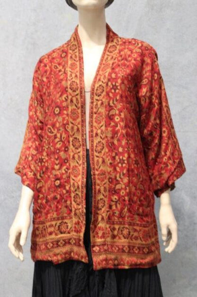 Jamawar Paisley Kimono With Sari Lining